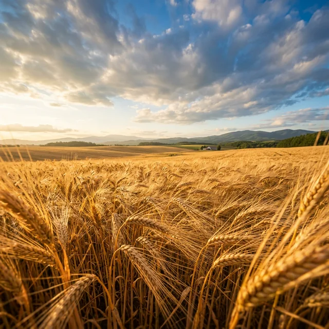北海道の大麦畑
