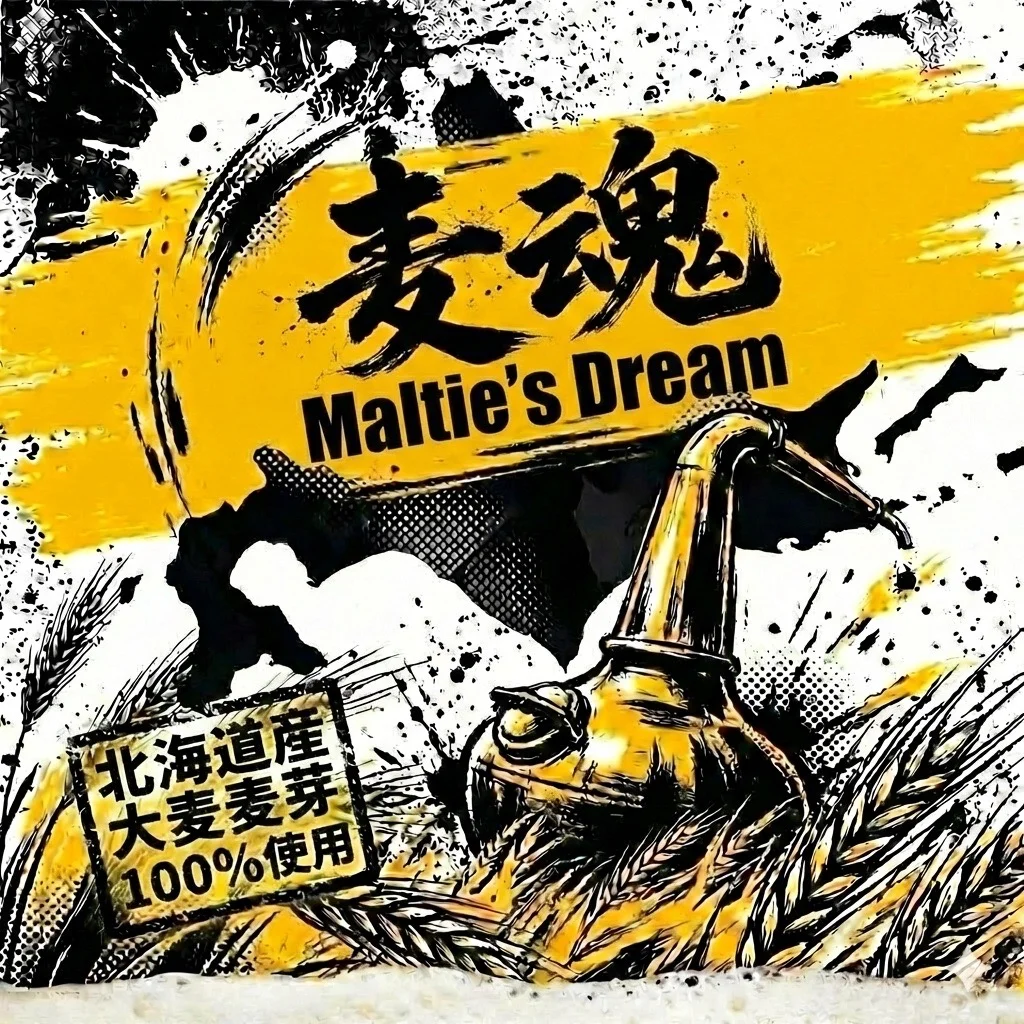 麦魂ラベルデザイン