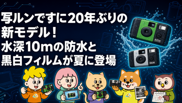 写ルンですに20年ぶりの新モデル！水深10mの防水と黒白フィルムが夏に登場