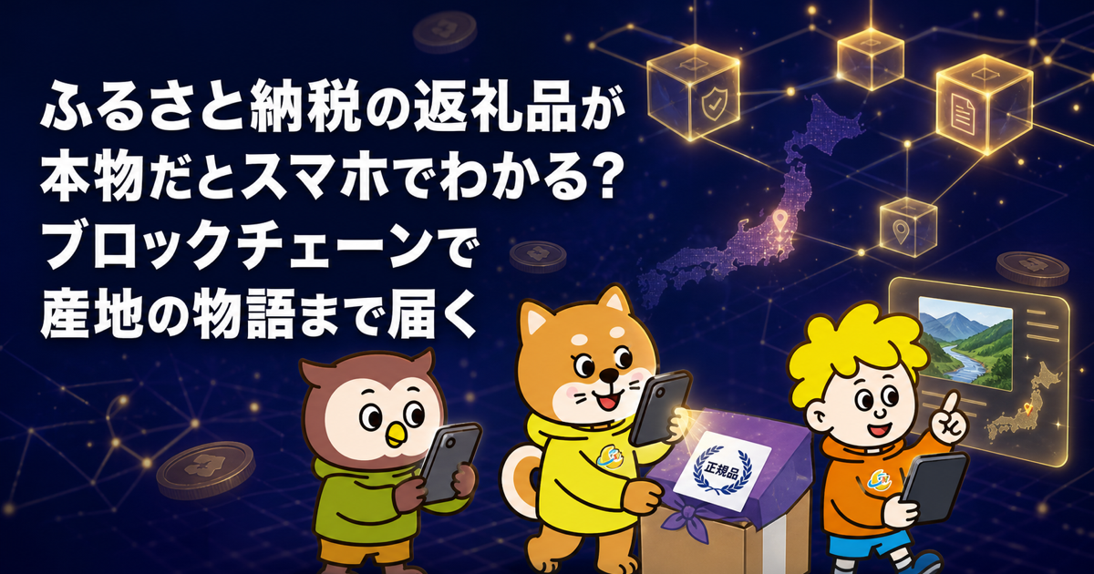 ふるさと納税の返礼品が本物だとスマホでわかる？ブロックチェーンで産地の物語まで届く