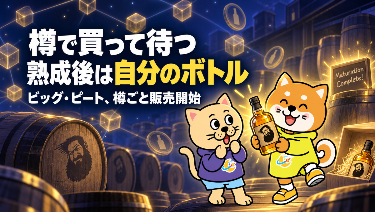 ビッグ・ピートが樽ごと買えるようになった。熟成が終わると、自分のボトルになって届く