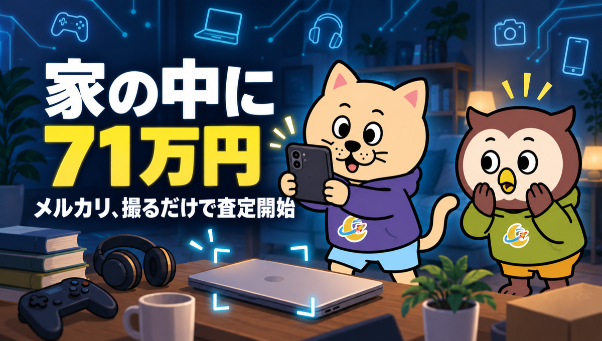 メルカリ「持ち物査定」はカメラで撮るだけで相場の目安が出る。家に眠るモノは一人あたり平均71.5万円