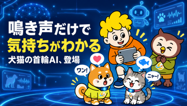 PettiChatは犬・猫の鳴き声からAIが気分を予想。首輪に付ける27g、スマホに約1.2秒で表示