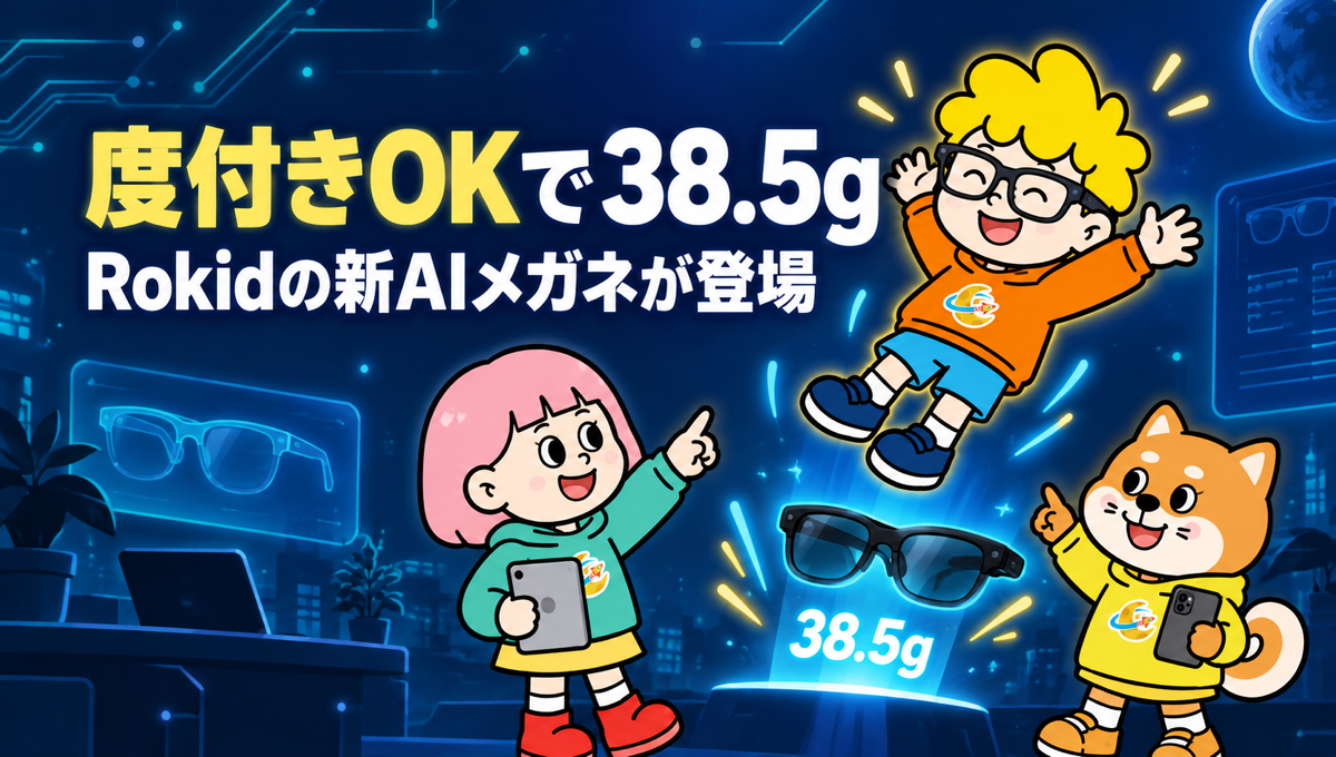 Rokid Ai Glasses Styleが9月15日発売。度付きOKで38.5g、ChatGPTとGeminiが76言語を通訳する