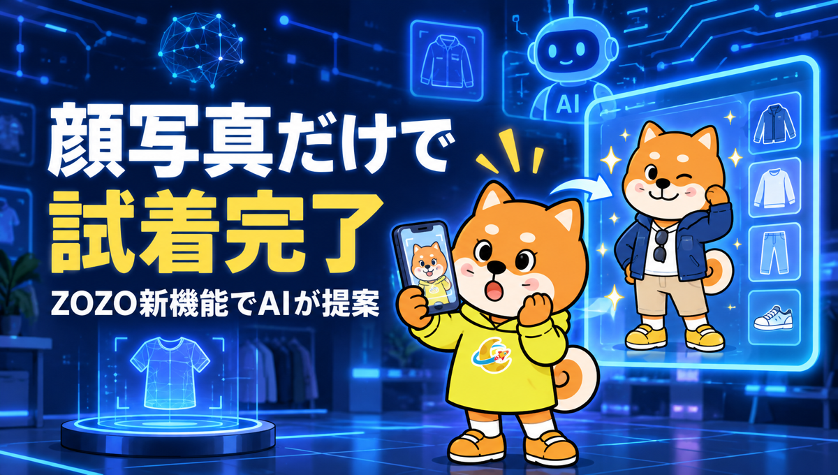 ZOZO「似合うルーム」は顔写真でAIが選んだコーデを試着できる。好きなコーデを5枚選ぶだけの28タイプ診断、試着は1日3回まで