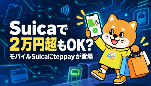 モバイルSuicaに「teppay」が10月20日から。2万円を超える買い物も、友達への残高送りもできる